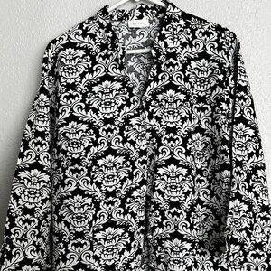 VTG TWEEDS WOMAN White and‎ black Linen blazer Jacket Size M-L (READ)